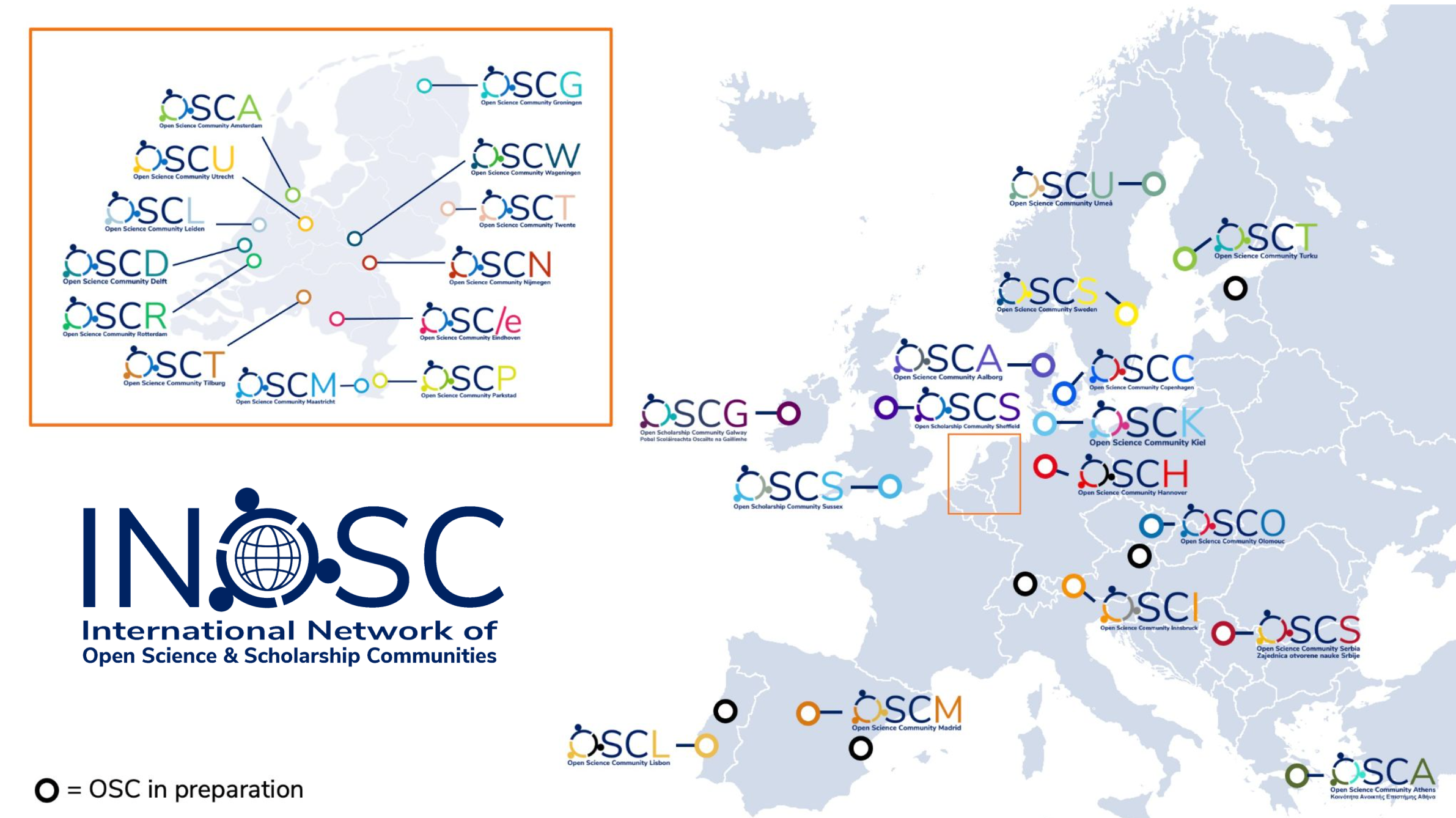 INOSC map Europe and NL